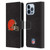 NFL Cleveland Browns Logo Plain Leather Book Wallet Case Cover For Apple iPhone 13 Pro Max