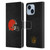 NFL Cleveland Browns Logo Football Leather Book Wallet Case Cover For Apple iPhone 14 Plus