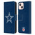 NFL Dallas Cowboys Logo Plain Leather Book Wallet Case Cover For Apple iPhone 13