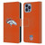 NFL Denver Broncos Logo Plain Leather Book Wallet Case Cover For Apple iPhone 14