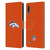 NFL Denver Broncos Logo Plain Leather Book Wallet Case Cover For LG K22