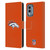 NFL Denver Broncos Logo Plain Leather Book Wallet Case Cover For Nokia X30