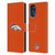 NFL Denver Broncos Logo Plain Leather Book Wallet Case Cover For Motorola Moto G (2022)