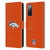 NFL Denver Broncos Logo Plain Leather Book Wallet Case Cover For Samsung Galaxy S20 FE / 5G