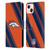 NFL Denver Broncos Artwork Stripes Leather Book Wallet Case Cover For Apple iPhone 13