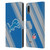 NFL Detroit Lions Artwork Stripes Leather Book Wallet Case Cover For LG K22