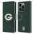 NFL Green Bay Packers Logo Plain Leather Book Wallet Case Cover For Apple iPhone 14 Pro