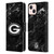 NFL Green Bay Packers Artwork Marble Leather Book Wallet Case Cover For Apple iPhone 13