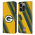 NFL Green Bay Packers Artwork Stripes Leather Book Wallet Case Cover For Apple iPhone 14 Pro