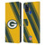NFL Green Bay Packers Artwork Stripes Leather Book Wallet Case Cover For Samsung Galaxy A21s (2020)