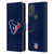 NFL Houston Texans Logo Plain Leather Book Wallet Case Cover For Motorola Moto G10 / Moto G20 / Moto G30