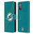 NFL Miami Dolphins Logo Stripes Leather Book Wallet Case Cover For HTC Desire 21 Pro 5G