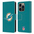 NFL Miami Dolphins Logo Plain Leather Book Wallet Case Cover For Apple iPhone 14 Pro