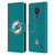 NFL Miami Dolphins Logo Plain Leather Book Wallet Case Cover For Nokia C21