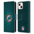 NFL Miami Dolphins Artwork LED Leather Book Wallet Case Cover For Apple iPhone 13