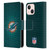 NFL Miami Dolphins Artwork LED Leather Book Wallet Case Cover For Apple iPhone 13 Mini