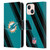 NFL Miami Dolphins Artwork Stripes Leather Book Wallet Case Cover For Apple iPhone 13 Mini