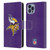 NFL Minnesota Vikings Logo Plain Leather Book Wallet Case Cover For Apple iPhone 14