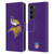 NFL Minnesota Vikings Logo Plain Leather Book Wallet Case Cover For Samsung Galaxy S23+ 5G