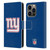 NFL New York Giants Logo Plain Leather Book Wallet Case Cover For Apple iPhone 14 Pro