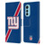 NFL New York Giants Logo Stripes Leather Book Wallet Case Cover For Motorola Edge (2022)