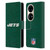 NFL New York Jets Logo Distressed Look Leather Book Wallet Case Cover For Huawei P50 Pro