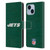 NFL New York Jets Logo Distressed Look Leather Book Wallet Case Cover For Apple iPhone 14 Plus