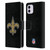 NFL New Orleans Saints Logo Plain Leather Book Wallet Case Cover For Apple iPhone 11