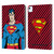 Superman DC Comics Vintage Fashion Stripes Leather Book Wallet Case Cover For Apple iPad Air 11 2020/2022/2024