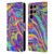 Suzan Lind Marble Illusion Rainbow Leather Book Wallet Case Cover For Samsung Galaxy S22 Ultra 5G