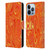 Suzan Lind Marble 2 Orange Leather Book Wallet Case Cover For Apple iPhone 13 Pro