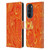 Suzan Lind Marble 2 Orange Leather Book Wallet Case Cover For Motorola Edge 30