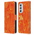 Suzan Lind Marble 2 Orange Leather Book Wallet Case Cover For Motorola Edge X30