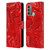 Suzan Lind Marble 2 Red Leather Book Wallet Case Cover For Motorola Moto G60 / Moto G40 Fusion