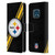 NFL Pittsburgh Steelers Logo Stripes Leather Book Wallet Case Cover For Nokia XR20