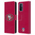 NFL San Francisco 49Ers Logo Plain Leather Book Wallet Case Cover For OPPO A54 5G