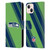 NFL Seattle Seahawks Artwork Stripes Leather Book Wallet Case Cover For Apple iPhone 13