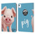 Animal Club International Faces Pig Leather Book Wallet Case Cover For Apple iPad Air 11 2020/2022/2024