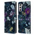 Riza Peker Night Floral Purple Flowers Leather Book Wallet Case Cover For Samsung Galaxy S21+ 5G