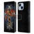 Sarah Richter Fantasy Creatures Red Dragon Guarding Bone Cross Leather Book Wallet Case Cover For Apple iPhone 14 Plus