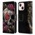 Sarah Richter Skulls Butterfly And Flowers Leather Book Wallet Case Cover For Apple iPhone 13 Mini