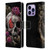 Sarah Richter Skulls Butterfly And Flowers Leather Book Wallet Case Cover For Apple iPhone 14 Pro Max