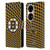 NHL Boston Bruins Net Pattern Leather Book Wallet Case Cover For Huawei P50 Pro