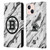 NHL Boston Bruins Marble Leather Book Wallet Case Cover For Apple iPhone 13 Mini