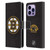 NHL Boston Bruins Plain Leather Book Wallet Case Cover For Apple iPhone 14 Pro Max