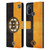 NHL Boston Bruins Half Distressed Leather Book Wallet Case Cover For OnePlus Nord N100