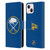 NHL Buffalo Sabres Plain Leather Book Wallet Case Cover For Apple iPhone 13