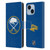 NHL Buffalo Sabres Plain Leather Book Wallet Case Cover For Apple iPhone 14 Plus
