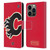 NHL Calgary Flames Oversized Leather Book Wallet Case Cover For Apple iPhone 14 Pro