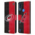 NHL Carolina Hurricanes Half Distressed Leather Book Wallet Case Cover For Motorola Moto E7 Power / Moto E7i Power